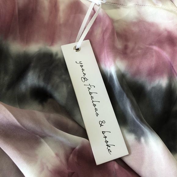 Young Fabulous & Broke Mi Amor Satin Tank Top S - Picture 4 of 4